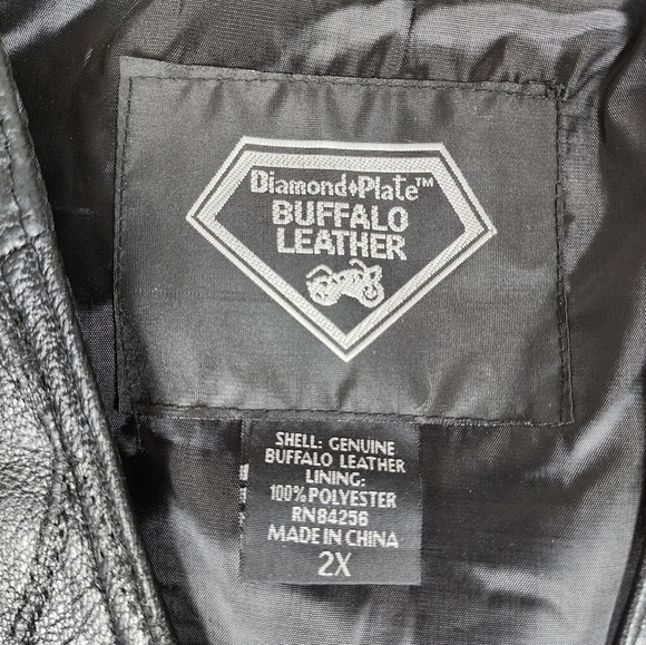 Leather Biker Vest with Patches Galore! - Picture 2 of 11